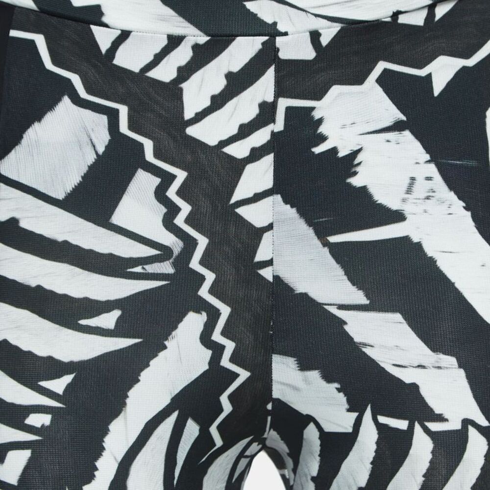 Just Cavalli Black/White Printed Jersey Leggings S View 3